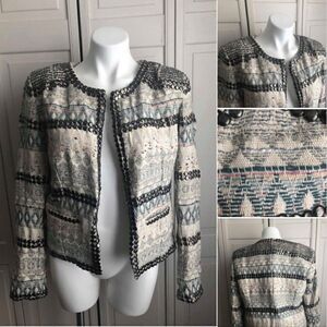 JULIE BRANDT STUDDED BLAZER, SIZE 40